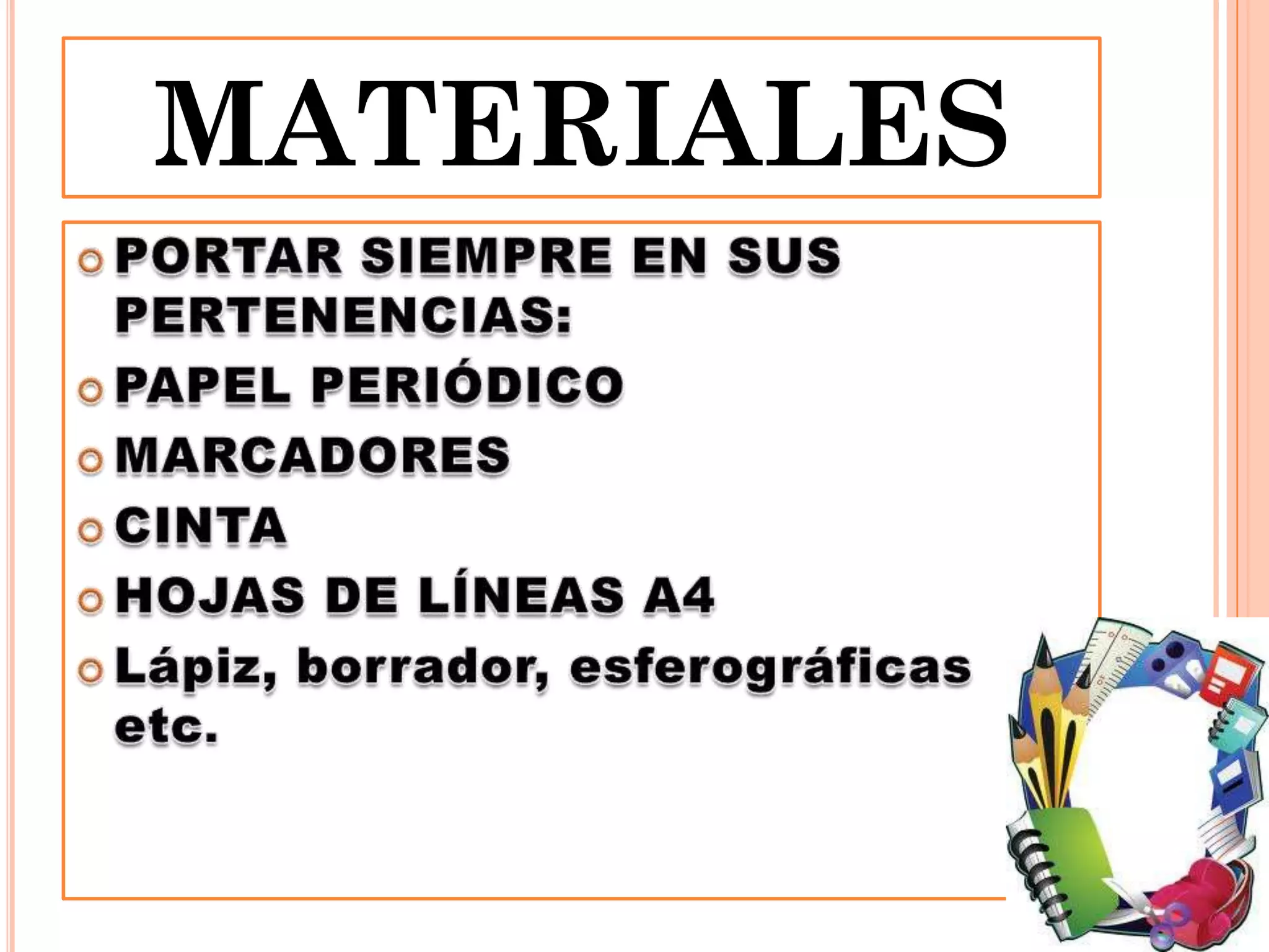 MATERIALES

 