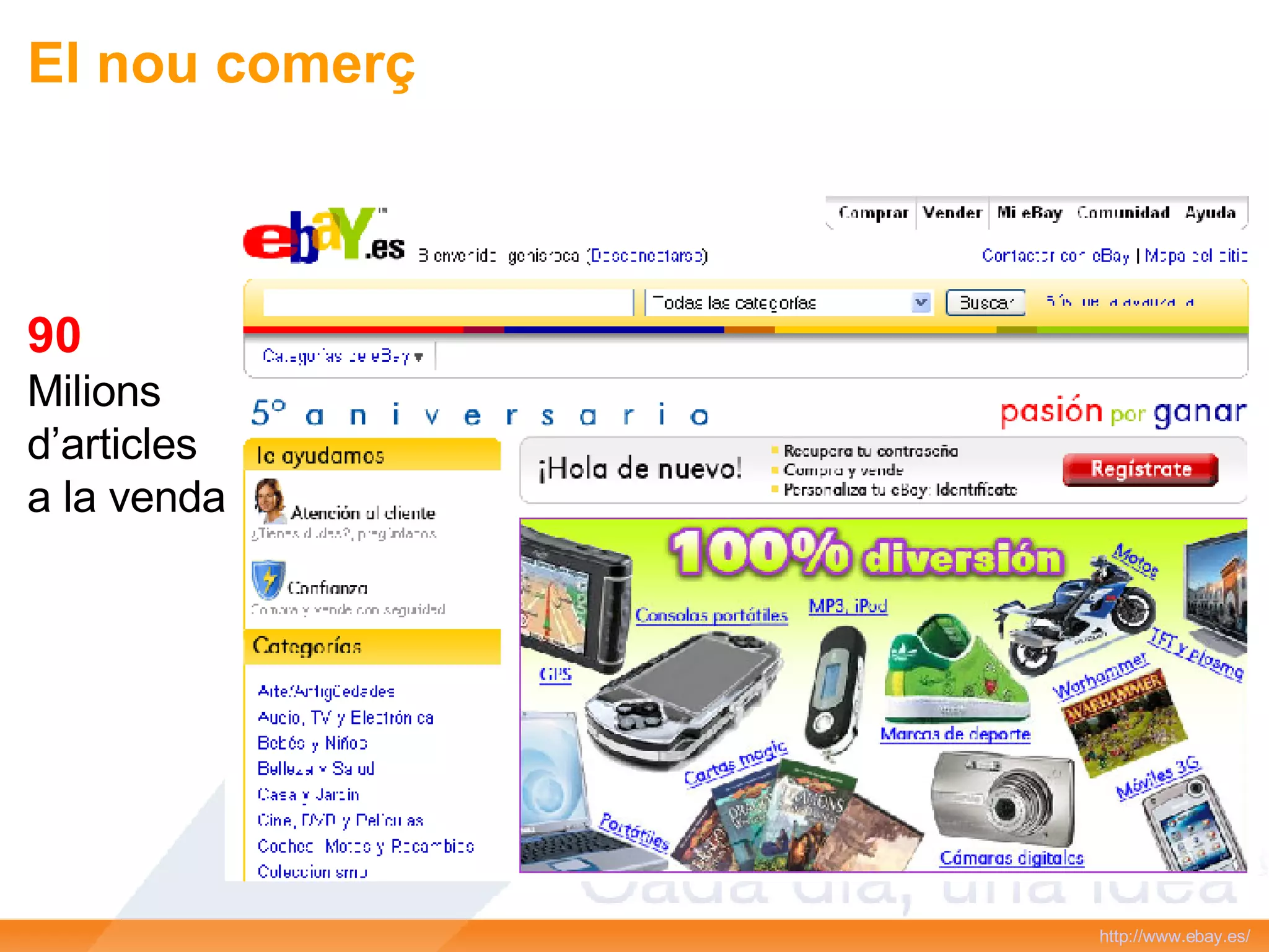 90 Milions d’articles a la venda http://www.ebay.es/   El nou comerç 