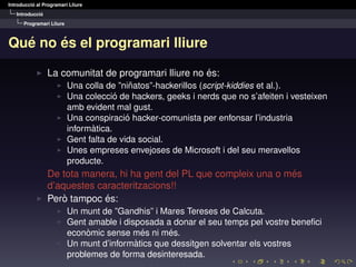 Universitat Estiu: Introducció Programari Lliure