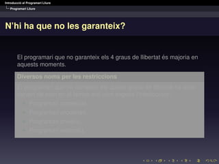 Universitat Estiu: Introducció Programari Lliure