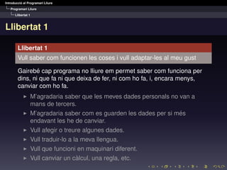 Universitat Estiu: Introducció Programari Lliure