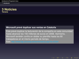 Universitat Estiu: Introducció Programari Lliure