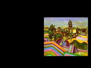 El color com mitjà d’expressió
Pel que fa als colors, també
hem d’adquirir una percepció
més sensible; hem de ser més
conscients de la riquesa
cromàtica de la natura i de les
possibilitats d’expressió que
ofereixen els colors dels
materials de dibuix i pintura.
En aquesta pintura de Joan
Miró percebem aquesta
variació cromàtica que l’autor
ha interpretat de la natura amb
una voluntat altament estètica.
Joan Miró, Prades. 1917.

 