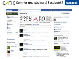 Com fer una pàgina al Facebook?
 