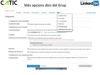Més opcions dins del Grup
 