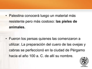 El formato de códice de pergamino o de libro formado con folios colocados unos sobre otros empieza a usarse a partir del siglo I d. C. Textos originales y testimonios del texto     Los papiros, más que los pergaminos, se deterioraron pronto. Los rollos y códices originales, pronto deteriorados por el uso, hicieron necesarias nuevas transcripciones.