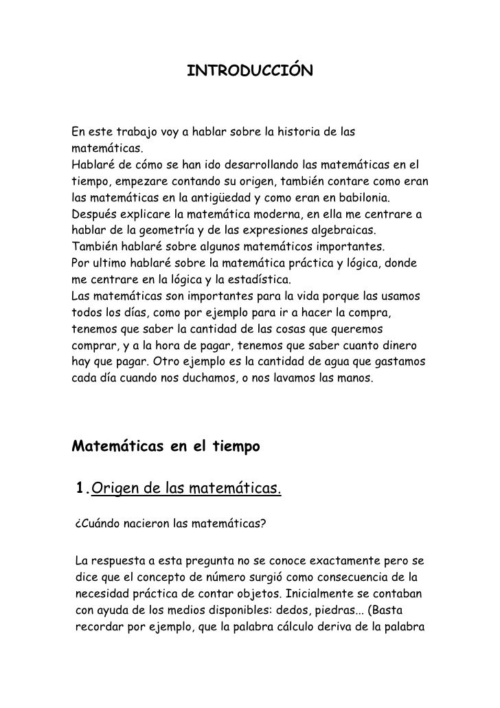 Historia matemática