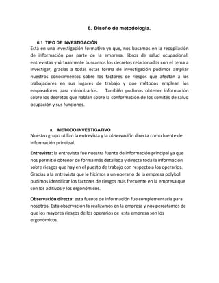 PROYECTO DE AULA DE III SEMESTRE DE SALUD OCUPACIONAL