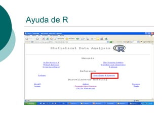 Ayuda de R
 
