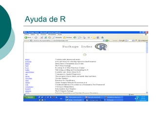 Ayuda de R
 