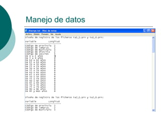 Manejo de datos
 