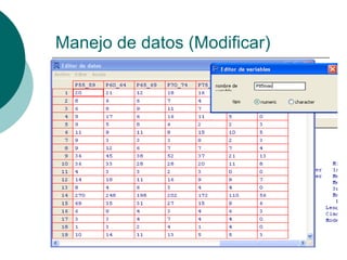 Manejo de datos (Modificar)
 