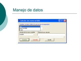 Manejo de datos
 
