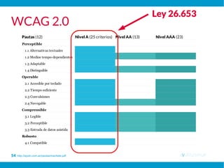 ayutn.com.ar55
POR QUÉ
● Manual de accesibilidad
● Ahorra tiempo de pruebas
● Cubre casos que no podemos probar
● La ley
● Más específico y formalmente verificable
que WCAG 1.0.
 