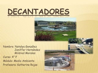 DECANTADORES



Nombre: Natalya González
         Jeniffer Hernández
         Mildred Morales
Curso: 4° F
Módulo: Medio Ambiente
Profesora: Katherine Rojas
 