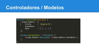 Controladores / Modelos

 
