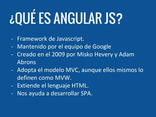 Introducción a Angular JS | PDF