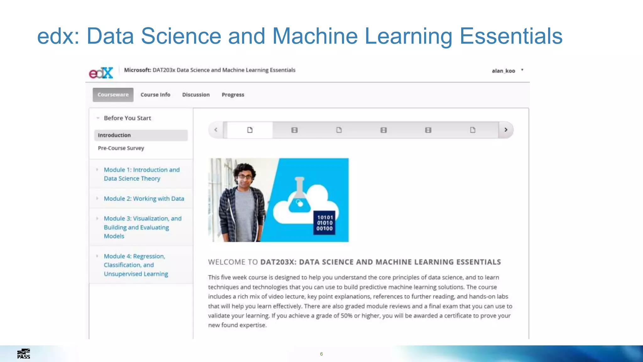 6
edx: Data Science and Machine Learning Essentials
 