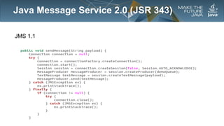 Java Message Service 2.0 (JSR 343)
JMS 1.1

 