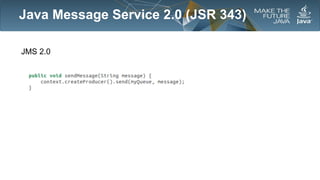 Java Message Service 2.0 (JSR 343)
JMS 2.0

 