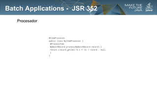 Batch Applications - JSR 352
Procesador

 
