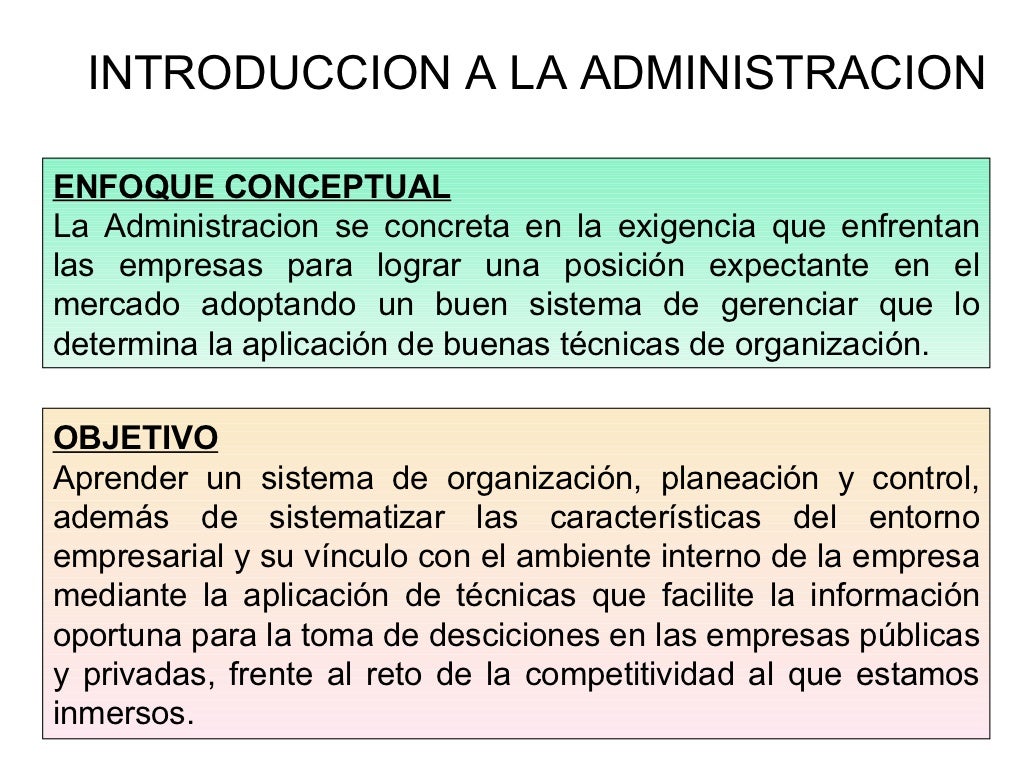 Introducción a la Administración