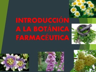 INTRODUCCIÓN
A LA BOTÁNICA
FARMACÉUTICA
 