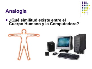 Analogía ¿Qué similitud existe entre el Cuerpo Humano y la Computadora?