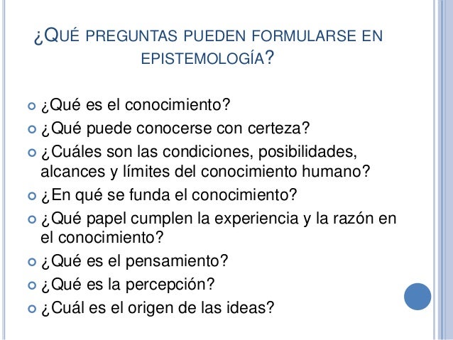 Introducción a la epistemología
