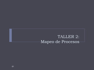 TALLER 2:
     Mapeo de Procesos




61
 
