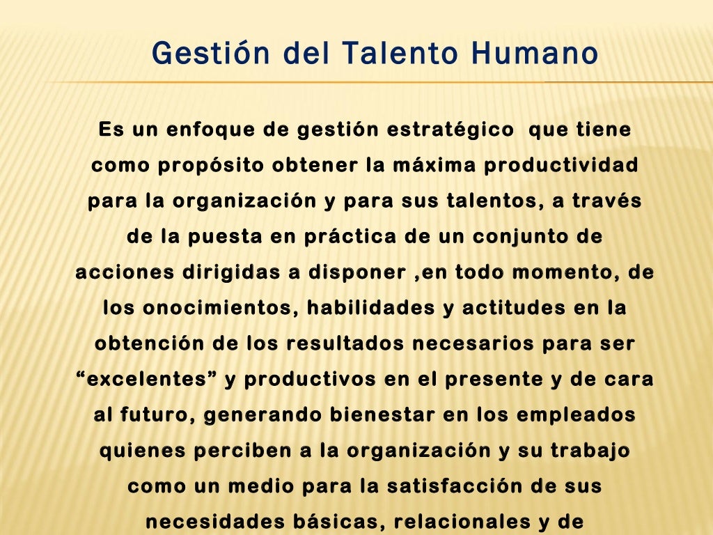 Introduccion A La Gestion Del Talento Humano Pdf