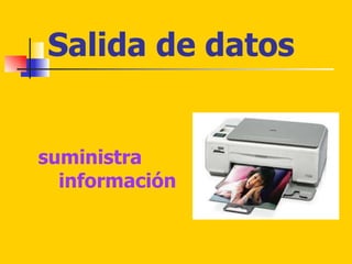 Salida de datos suministra información 