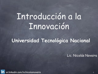 Introducción a la innovación