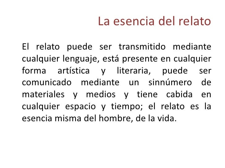 El relato El relato