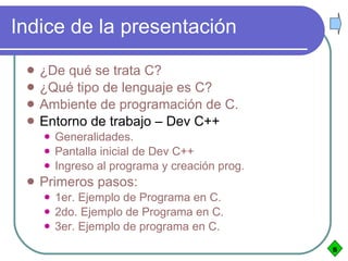 Introducción a La Programación En C | PPT