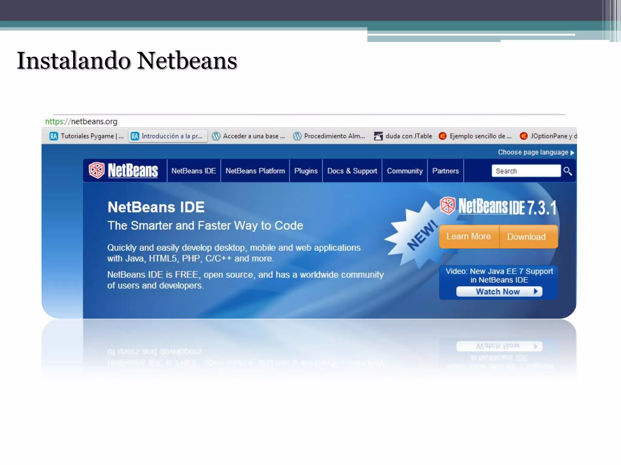 Instalando Netbeans
 