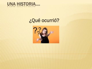 UNA HISTORIA….

¿Qué ocurrió?

 