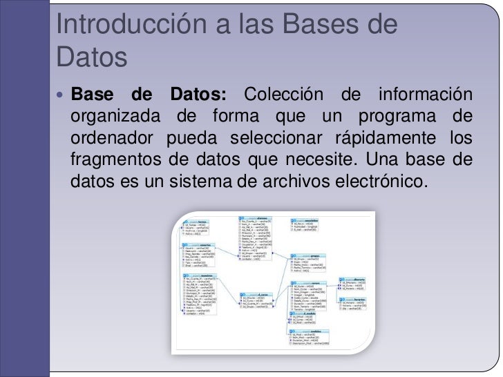Introducción a las bases de datos Parte1