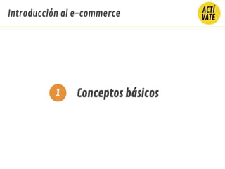 Conceptos básicos1
Introducción al e-commerce
 
