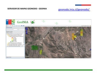 SERVIDOR DE MAPAS GEONODO - GEOINIA geonodo.inia.cl/geonodo/ 
Presentación 
Institucional 
Instituto de 
Investigaciones 
Agropecuarias - INIA 
 