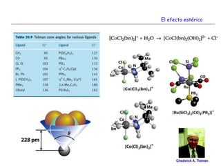 54
El efecto estérico
 