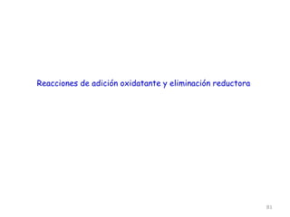 Reacciones de adición oxidatante y eliminación reductora
81
 