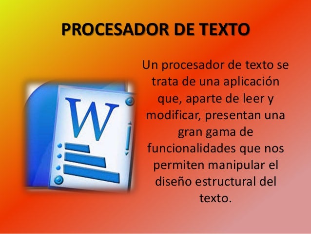 Introducción a los procesadores de texto