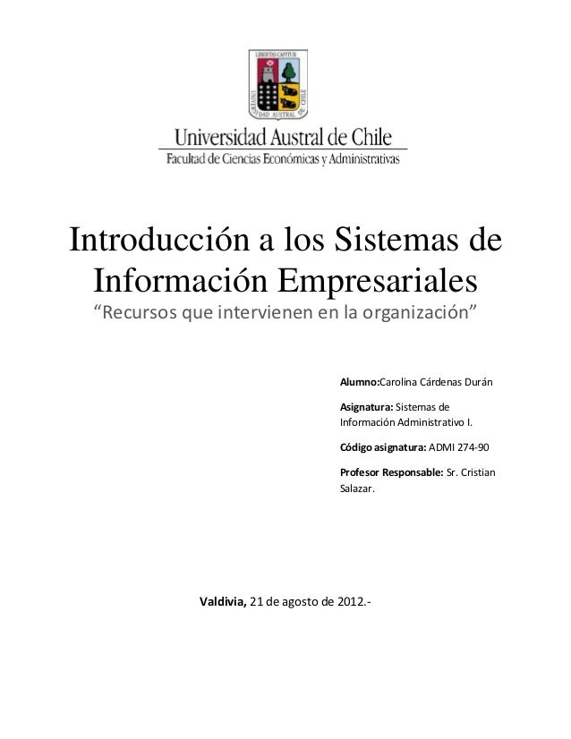 Introducción a los sistemas de información empresarial