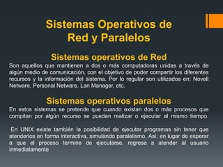 Información del estado del sistema. 