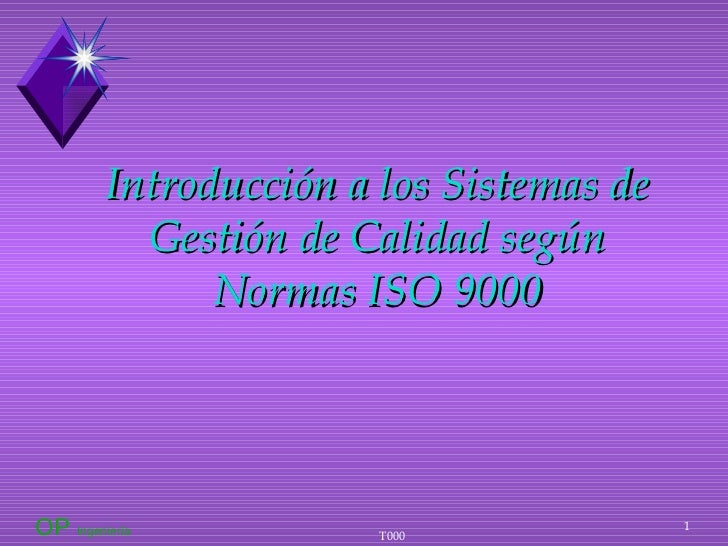 Introducción a los Sistemas de Gestión de la Calidad ISO 9000