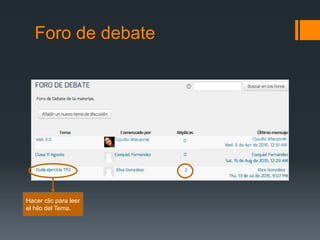 Foro de debate
Hacer clic para leer
el hilo del Tema.
 