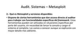 Introducción a Metasploit framework grado | PDF