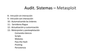 Introducción a Metasploit framework grado | PDF