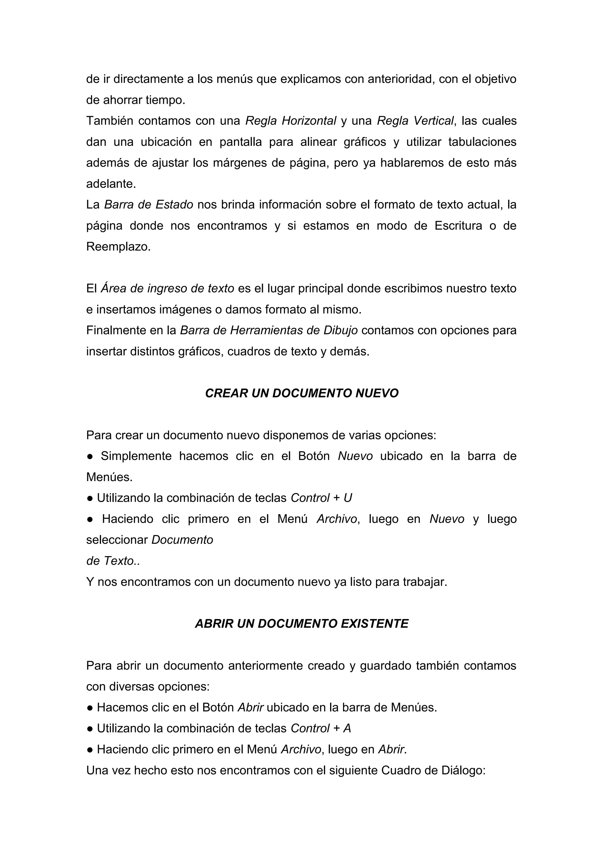 Introducción a Openoffice Writer